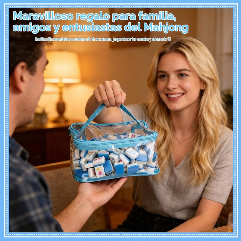 162 Azulejos American Mahjong - Juego de azulejos y bolsa