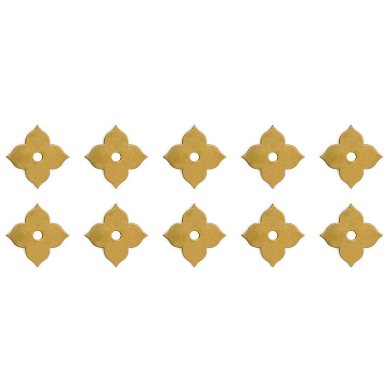 Hardware Philosophy Clover Brass Backplate Washers 1.7 Inches - Set