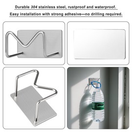 Luckyiren 2-Pack Stainless Steel Sponge Holder, Kitchen Sink Caddy Organizer, SUS304 Rustproof, Brushed Finish