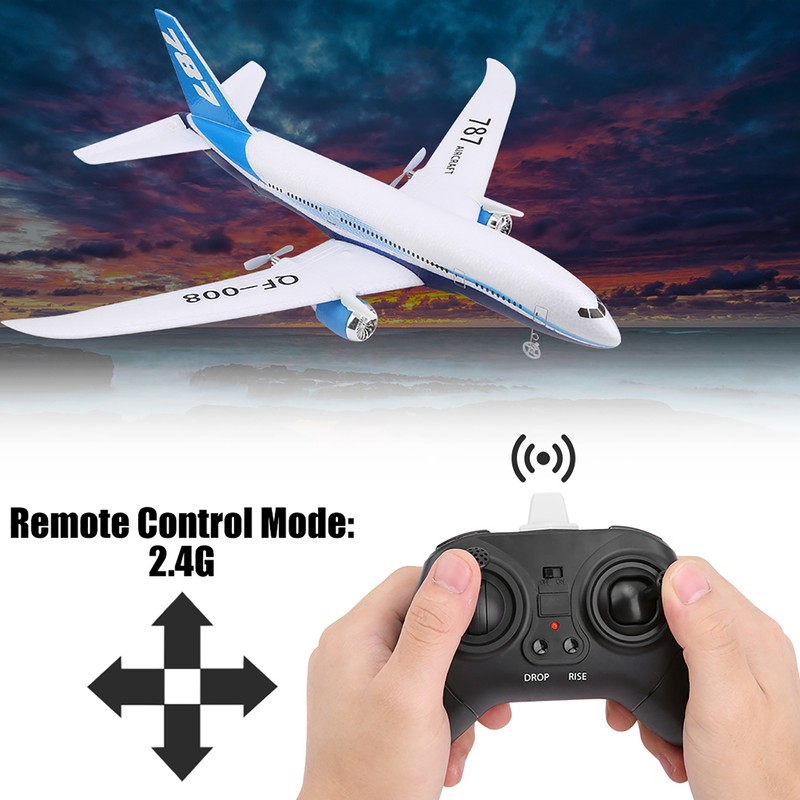 DIY Simulation QF008 Glider RC Remote Control Airplane 2.4G EPP