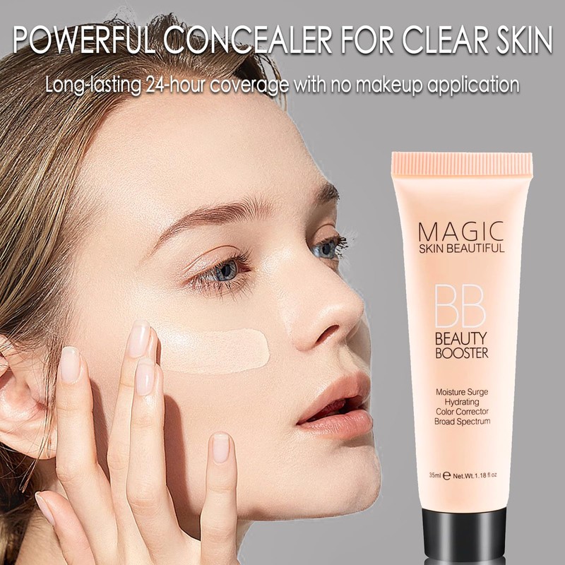 BB Cream Tinted Moisturiser Foundation, Light Skin Tint Full-Coverage Foundation,