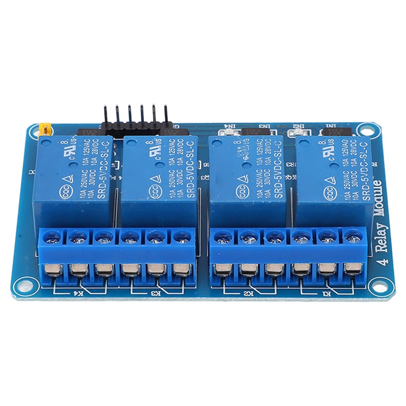 2PCS 4 Channel Relay Module Optocoupler Isolation ABS Solid State