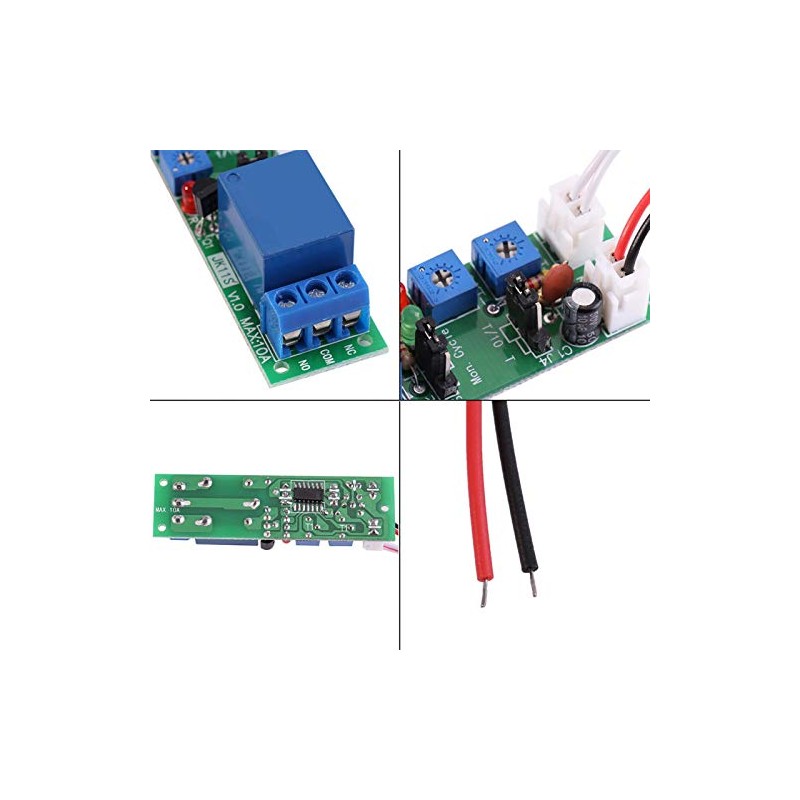 YWBL-WH DC 12V Delay Relay Adjustable Cycle Timer 0-24 Hours