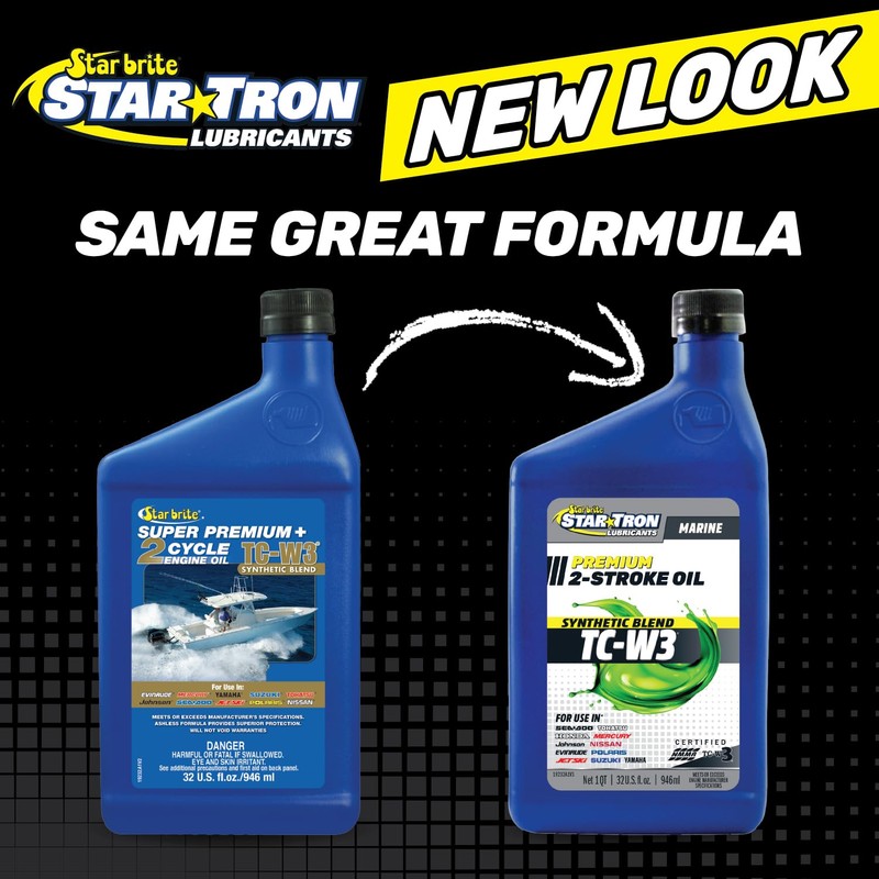 STAR BRITE Star Tron Premium+ 2-Cycle Synthetic Blend TC-W3 Engine