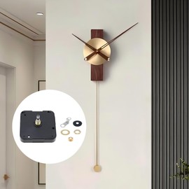 MovFlax Quartz Clock Movement Replacement Set, Thread Length 18mm Thread 8mm I Axis Shaft Clock Parts Suitable for Wall Clock Without Second Hand Motor Repair Parts and DIY