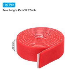 PATIKIL 18" Table Tennis Side Tape, 10 Pack Table Tennis Racket Rubber and Edge Tape to Protect Blade Red