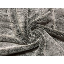 Luxury Short Plush Super Soft Faux Fur Fabric Material Black Frost 1MTR