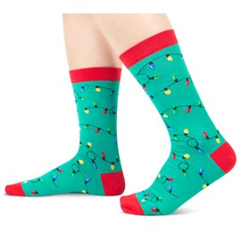 Zmart Christmas Gifts Stocking Socks for Women Men - Secret Santa Socks Xmas Stocking Stuffers for Teens, Light Up Christmas Socks