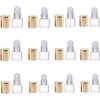 Czhotg 12 Pcs Gold 1ml Mini Glass Roll on Bottles