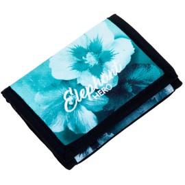 Elephant Children's Wallet Hero Signature Wallet Key Chain Wallet Girls Boys ID Cover Purse Student Purse, Flower Turquoise Black Gradient 12801, Modern