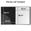 Dunwell 11x14 Binder with Sleeves (Black), 24 Pockets Display 48