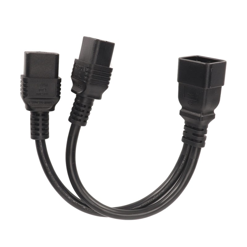 IEC320 C19 to C20 Cable, Dual IEC320-C19 Female to IEC320-C20