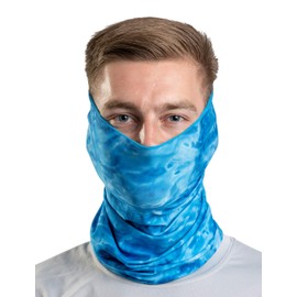 Aqua Design Fishing Hunting Masks Neck Gaiters for Men and Youth: UPF 50+ Sun Mask Protection: Camo Half Face Cover Balaclava Bandana