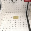 WEBANG 6 Inch Square Shower Floor Drain with Flange,Quadrato Pattern