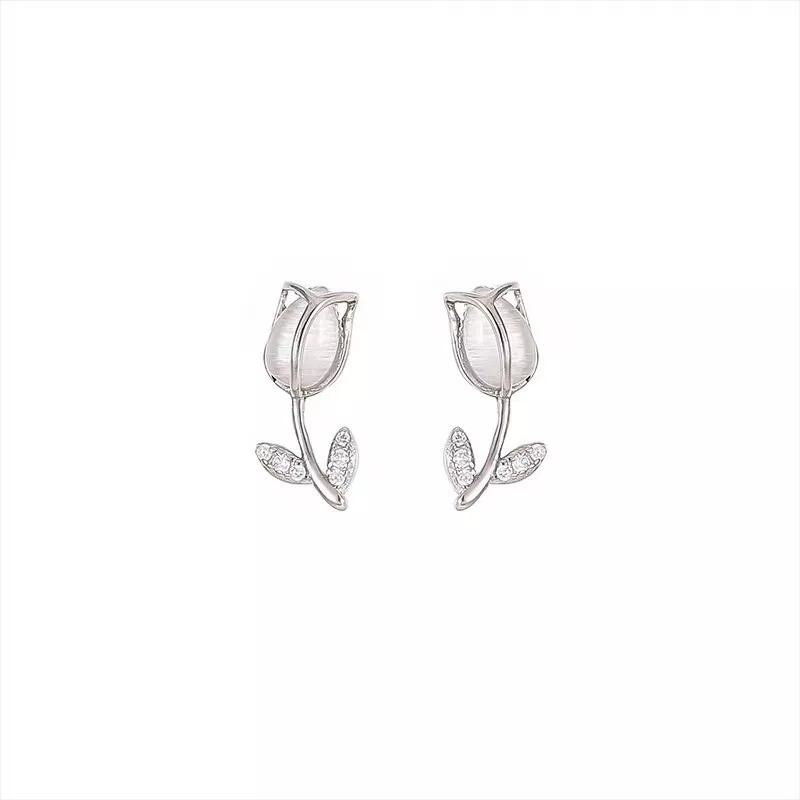 TENDER LIHOME Set Collar Y Aretes De Tulipan Chapado En
