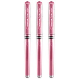 uni-ball Signo Pen Broad Metallic Gel Ink Rollerball - Metal 1mm Tip Nib 0.65mm Line Width With Rubber Grip - UM-153 (3)