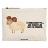 Mr. & Mrs. Panda Makeup Bag Aries Zodiac Sign, White,