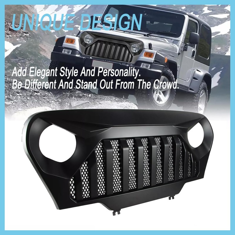 CABOHON Front Vader Grill For Jeep Wrangler TJ 1997-2006 Gladiator
