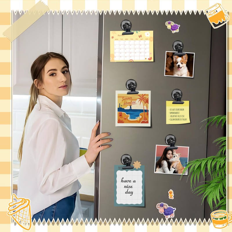 12pack Fridge Magnets Refrigerator Magnets Magnetic Clips Heavy Duty Detailed