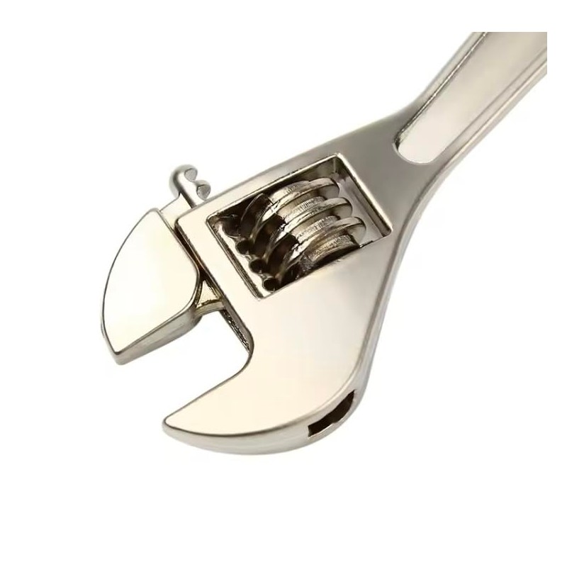UKDGTMR Mini Adjustable Wrench Keychain, Universal Spanner, Metal Tool for