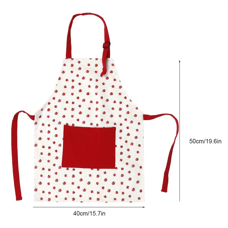 Cotton Pinafore, Cooking Apron Strawberry Pattern Breathable Reasonable Size with