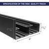 COSHOMER 4FT Bypass Door Hardware, Closet Door Track Kit, Black