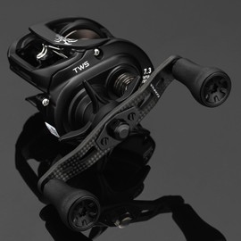 Gomexus FH95 Reel Handle, Daiwa, Shimano, Compatible with Bait Reels, Carbon Double Handle, Antares, Double Prong Reel, Replacement, with 95mm TPE Knob, Bait Finesse, Rockfish, Bass Fishing, Left and