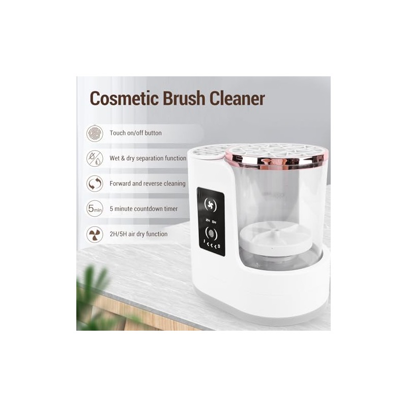 ZJchao Limpiador de Brochas de Maquillaje Eléctrico