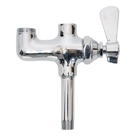 AA Faucet Base with Spout for Pre-Rinse Faucets Add-On Brass Construction with Chrome Polished for Restaurant Kitchen, NSF Approved (Add-On Faucet (Base Only))