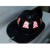 8 Reflective Subdued Red and Black Chevron Fire Helmet Tetrahedrons