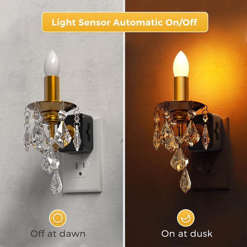 L LOHAS Flameless Candle Night Light, Night Lights Plug into