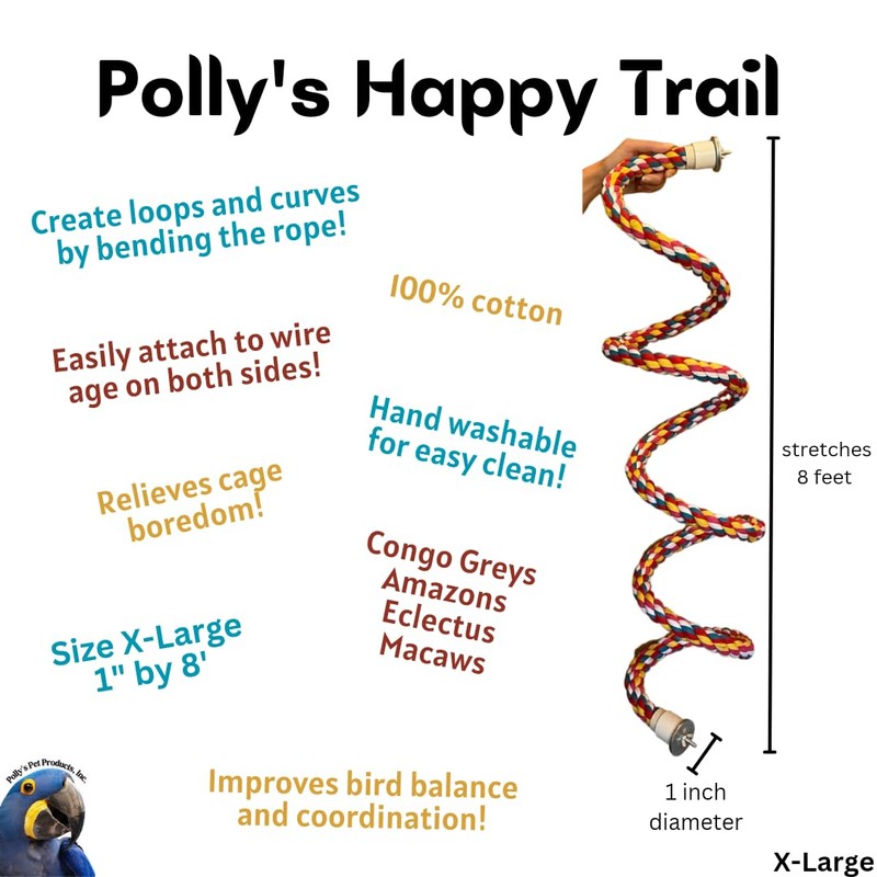 Polly's Happy Trails Perch 1" x 8 ft…