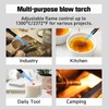 CAMVIL Refillable Camping Butane Torch Lighter with Fuel Gauge &