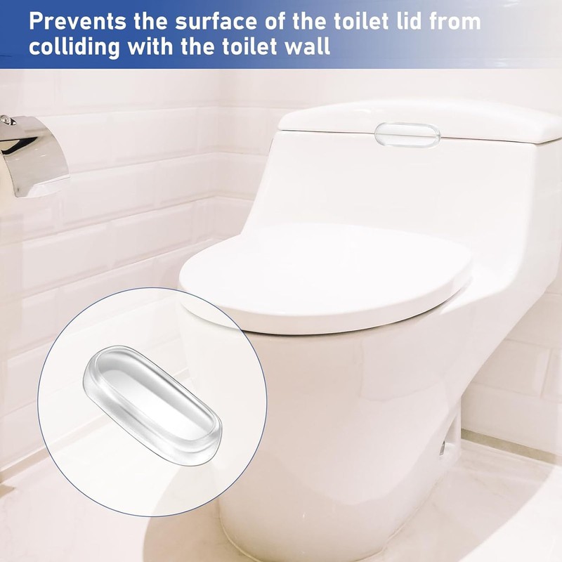 20PCS Toilet Lid Bumper Transparent Silicone Toilet Lid Bidet Replacement