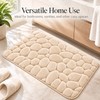 3D Cobblestone Embossed Bathroom Mat Quick Dry Absorbent Floor Rug