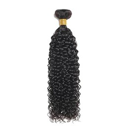Tuheerst Real Hair Weft Bundles, Human Hair Bundles, Curly Wave Bundles, Natural Black Colour Bundles, 100% Unprocessed Human Hair, Double Weft Extensions for Sew, No Tangle, No Shedding, 22 Inches