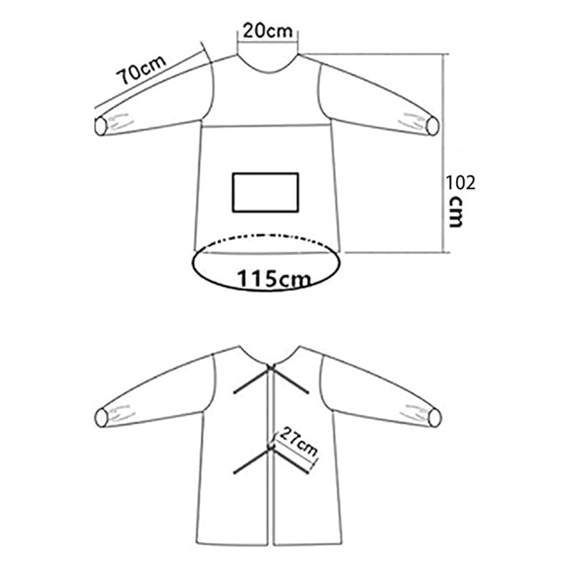 Hedbroli Men's Work Apron, Long Sleeve, Work Apron, Gardening, Gingham,