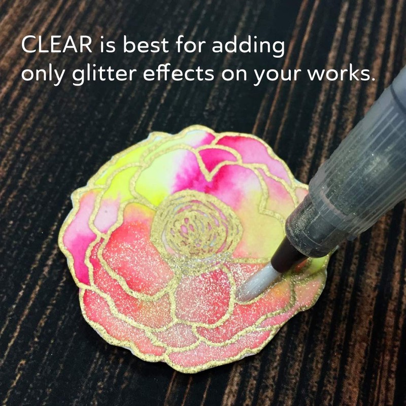 Kuretake Zig Wink of Stella Brush II, Glitter Clear, Shimmer