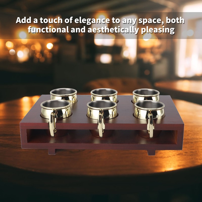 6Pcs Mule Mug Holder Set Sturdy Hammered Cocktail Drink Beer
