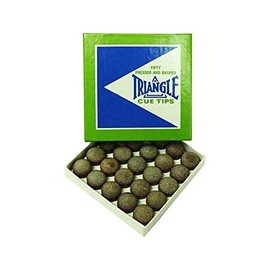 Sterling Gaming Coarse Grain Leather Triangle 13 mm Cue Tips (Box of 50)