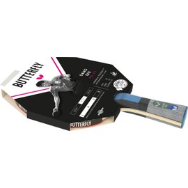 Butterfly® DANG QIU DQX2 Tischtennisschläger | Tischtennis Racket Bat | ITTF zugelassen | Ergo Grip | 1,8 mm Pan Asia Belag | perfekte Balance Spin, Speed & Kontrolle | konkave Griffform | für geübte