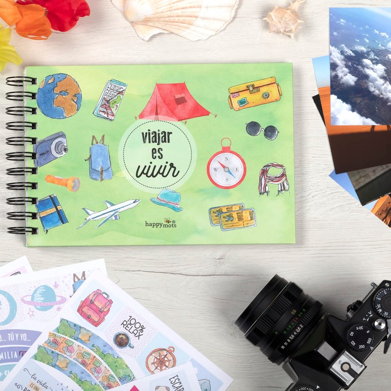 HappyMots - Travel is Vivir - Stick-On and Writing Photo