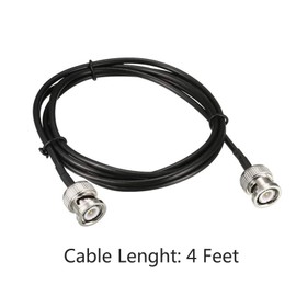 Boxonly 2Pcs Coaxial Cable with BNC Male to BNC Male Connectors Low Loss Coax Cable RG174 50 Ohm 48 Inch/4 Ft