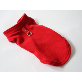 JACKO & CO - Fleece Vest Sweater with Leash Ring - Soft Lightweight Breathable for Puppies Small Medium Dogs, Kitten, Cats, Chihuahua - Warm for Fall/Autumn/Winter (Red, S (4-6lbs))