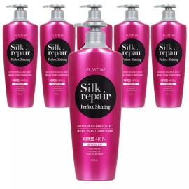 Elastine 엘라스틴 퍼펙트 샤이닝 골드실크 컨디셔너 실크리페어 550ml 6개 Elastin Perfect Shining Goldsilk Conditioner Silkrepair 550ml 6pcs