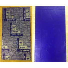 A4 210X330MM Carbon Paper 24 Sheets Premium Quality- Hand Copy Long Last 5 Different Color (Blue)