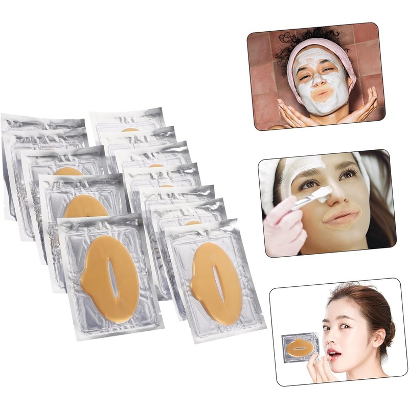 Baluue 25Piezas Máscaras Labiales Exfoliantes de Almohadillas Hidratantes el Cuidado