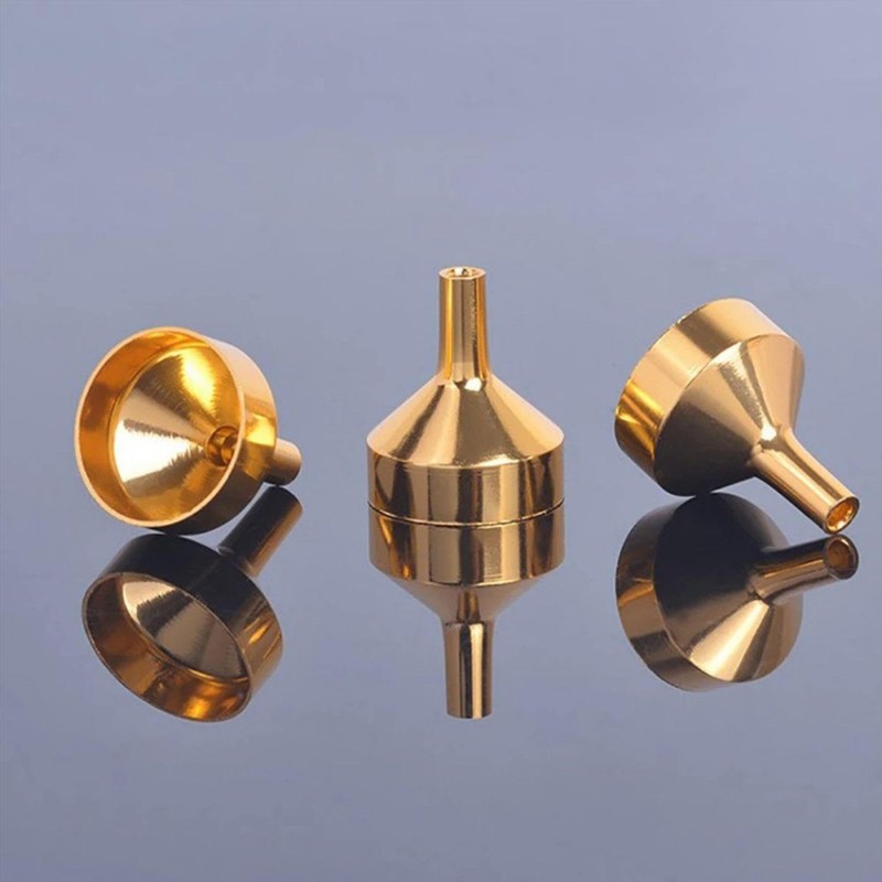Pack of 4 Aluminium Funnels, Mini Funnels, Dosing Tools, Multifunctional