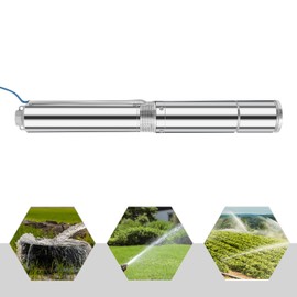 WUSILILU 110V 60HZ Deep Well Pump 4SDM4/9, 1.1KW 1.5HP Steel Submersible Well Pump 1-1/4" IP65 Submersible Pump for Irrigation, Home, Industrial, Rivers, Reservoirs, Canals 3420r/min