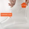 100Pcs Clear Plastic Disposable Booties for Foot with 100 Stickers